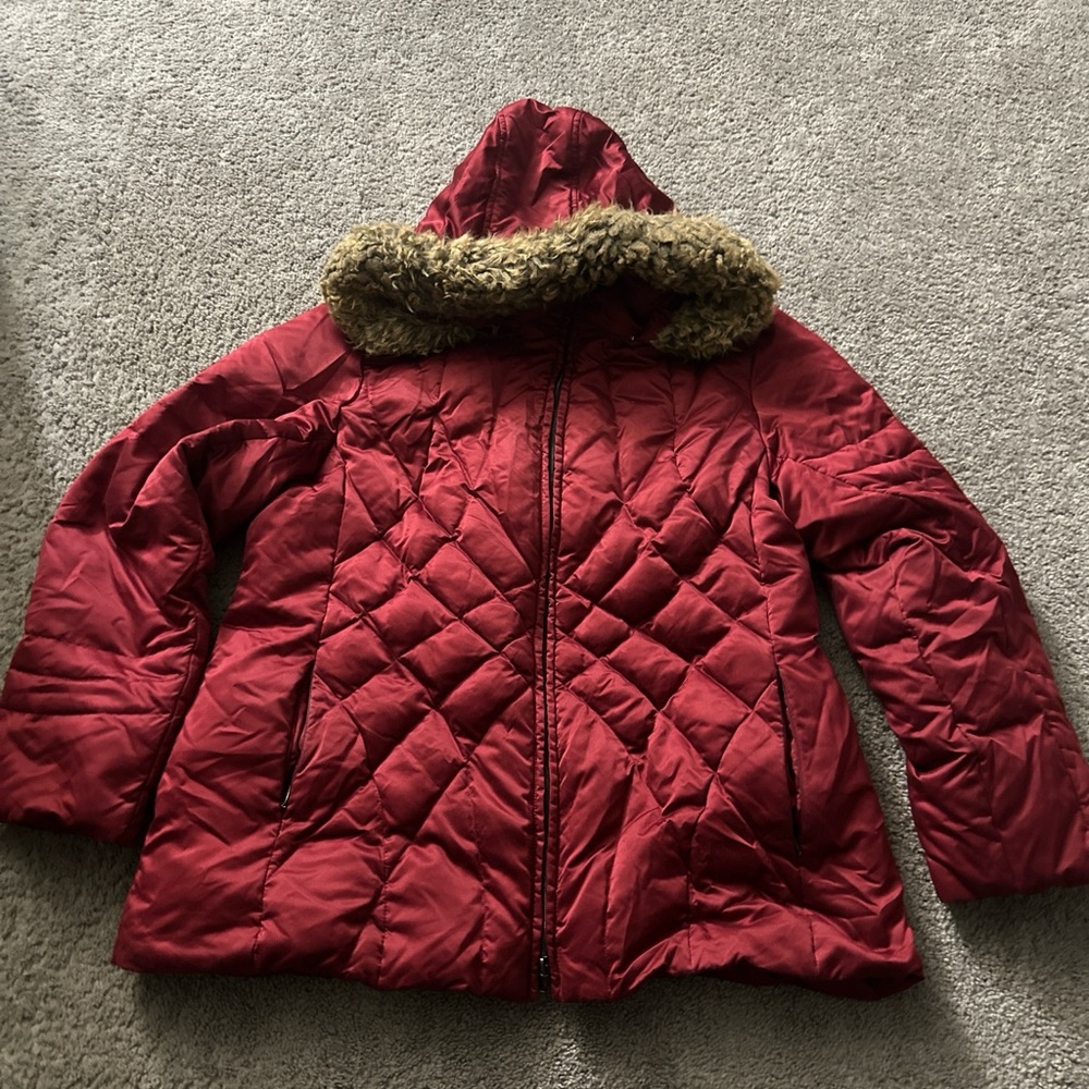 St. John's Bay Burgundy Quilted Jacket